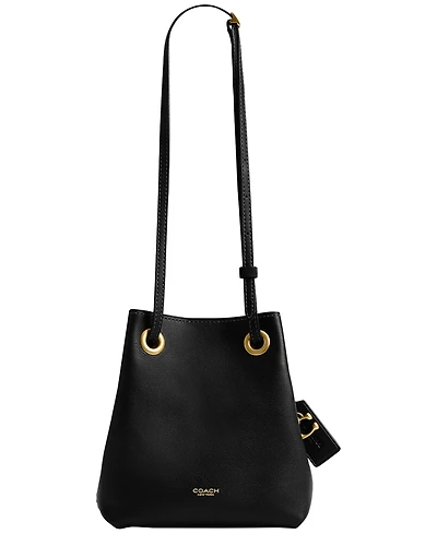 Coach Leather Jade Drawstring Crossbody Bag