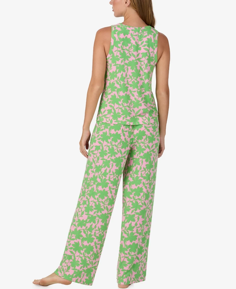 Sanctuary Women's Sleeveless Tank Top and Long Pajama Pants, 2-Piece Set