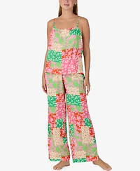 Sanctuary Women's Sleeveless Camisole Top and Long Pajama Pants, 2-Piece Set