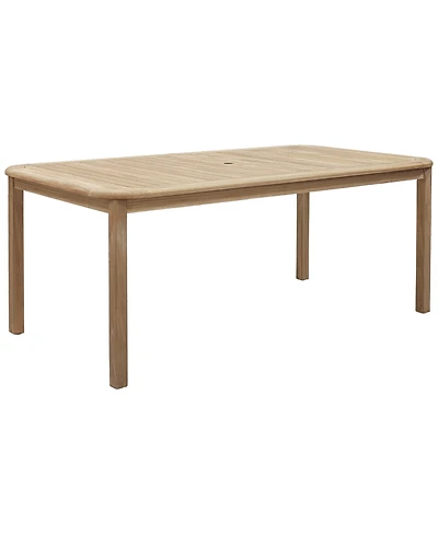 Bristol 71" Teak Wood Rectangle Dining Table, Created for Macy's