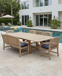 Bristol 7-Pc. Rectangle Dining Set (Dining Table, Chairs and Bench), Created for Macy's