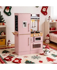 Slickblue Kids Corner Play Kitchen with Realistic Lights and Sounds