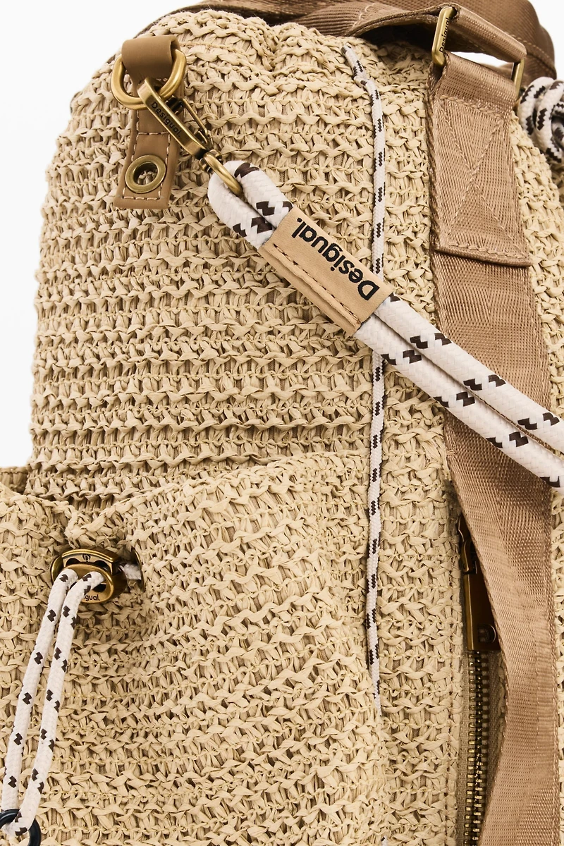 Desigual Women's Voyager raffia backpack