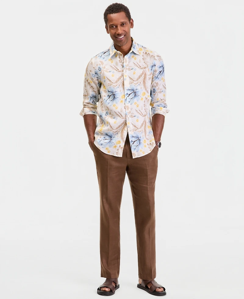Club Room Men's Long-Sleeve Resort Linen Shirt, Macy's Exclusive