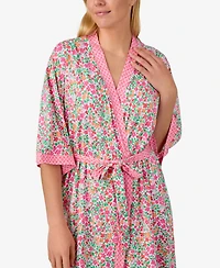 Ellen Tracy Women's Printed Wicking Jersey Short Robe