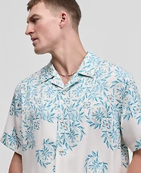 Mode of One Men's Tropical Kaleidoscope Relaxed-Fit Camp Shirt, Macy's Exclusive