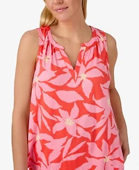 Ellen Tracy Women's Sleeveless Top & Bermuda Pajama Shorts, 2-Piece Set
