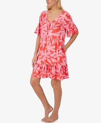 Ellen Tracy Women's V-Neck Short Nightgown