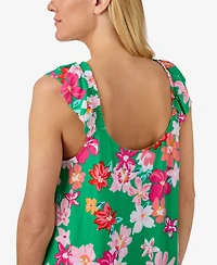 Ellen Tracy Women's V-Neck Midi Nightgown