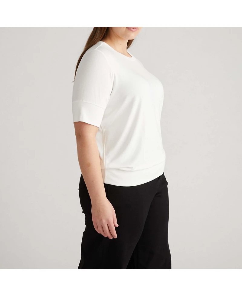 Universal Standard Plus Liquid Jersey Rib Hem Tee