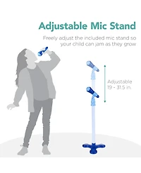 Best Choice Products 19in Kids Flash Guitar, Pretend Play Musical Instrument Toy for Toddlers w/ Mic