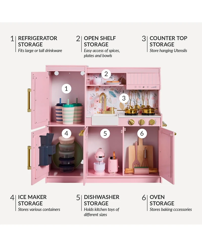 Best Choice Products Pretend Play Kitchen with Framed Chalkboard