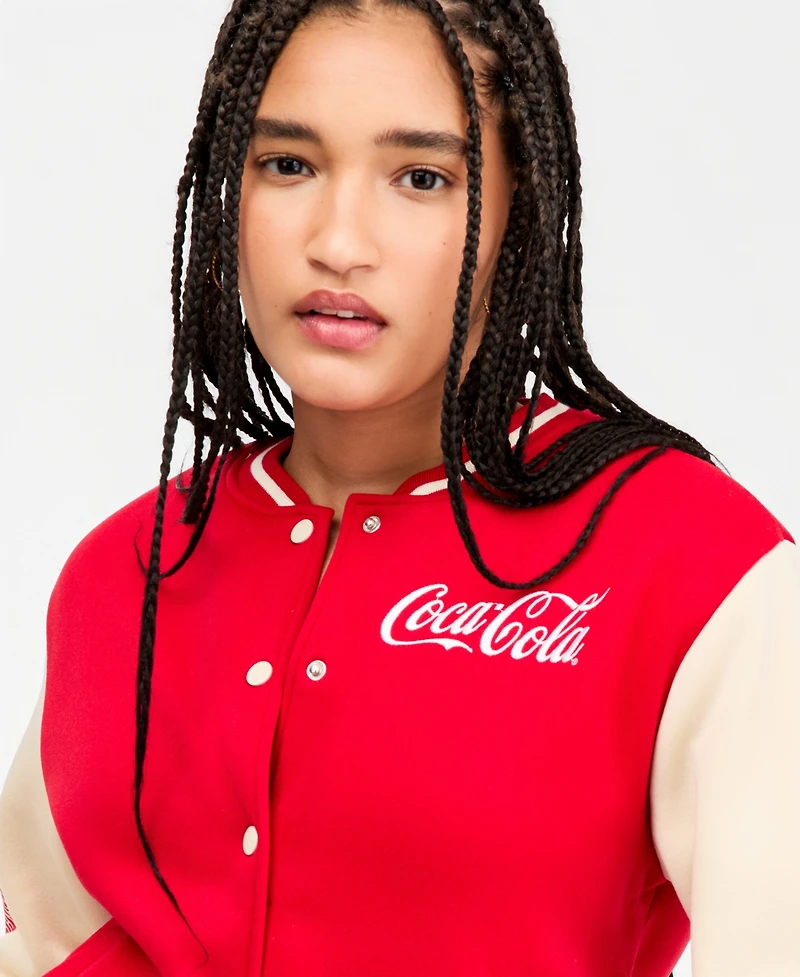 Freeze 24-7 Juniors' Coca-Cola Fleece Bomber Jacket