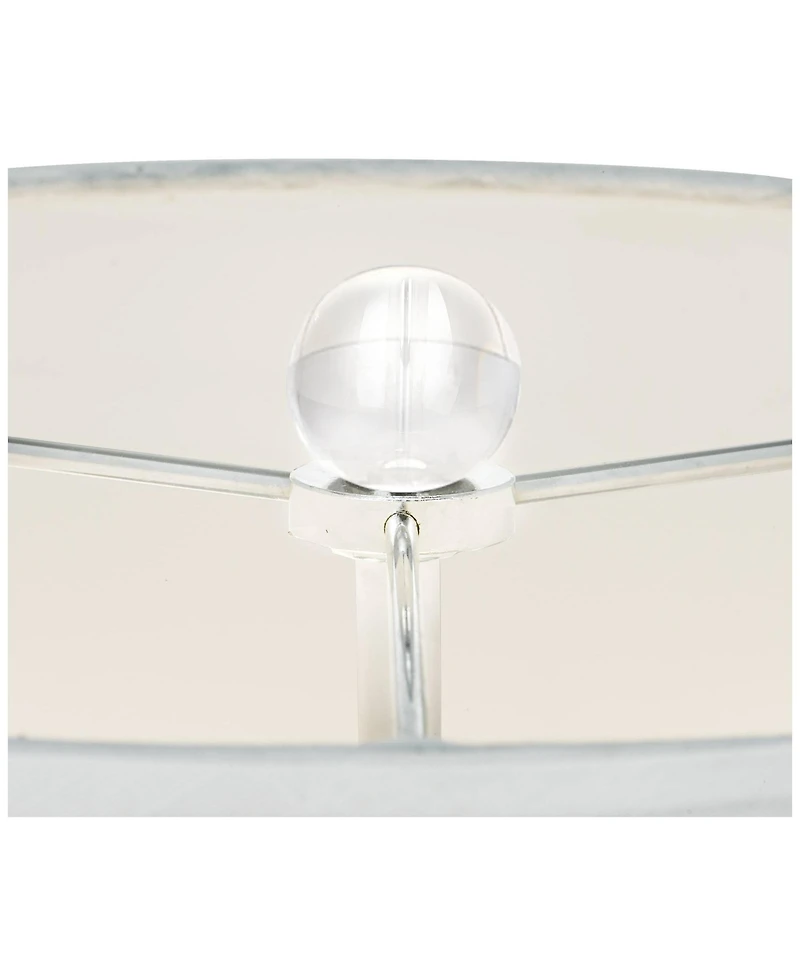 Vienna Full Spectrum Chic Style Table Lamp with Table Top Dimmer 26.5" High Crystal Spheres Glass Fabric Drum for Living Room Bedroom