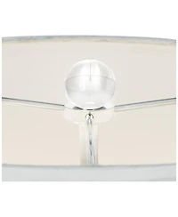 Vienna Full Spectrum Chic Style Table Lamp with Table Top Dimmer 26.5" High Crystal Spheres Glass Fabric Drum for Living Room Bedroom