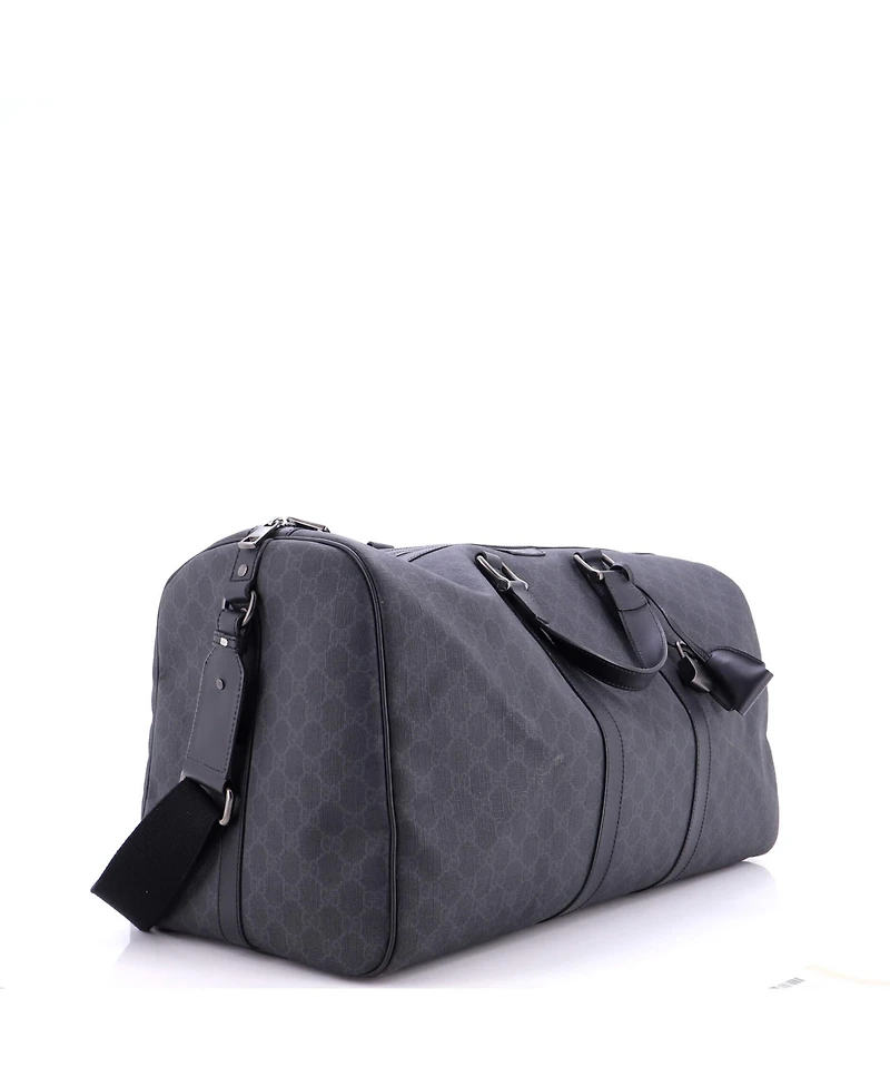 Pre-Owned Gucci Medium Carry On Convertible Duffle Bag Gg Coated Canvas
