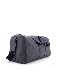 Pre-Owned Gucci Medium Carry On Convertible Duffle Bag Gg Coated Canvas