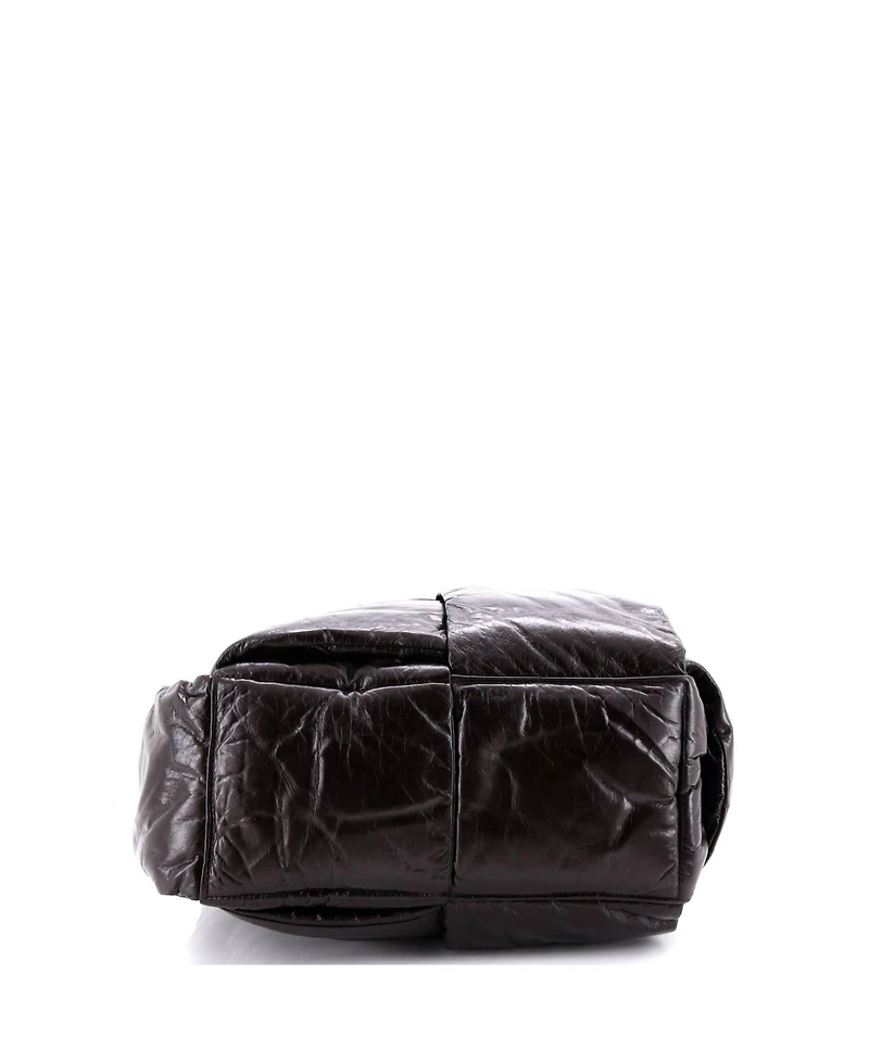 Pre-Owned Bottega Veneta Puffy Chain Tote Padded Maxi Intrecciato Leather