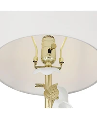 360 Lighting Descanso 21"H Gold and Flower Table Lamp Set of 2 with Dimmer