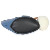 Pre-Owned Loewe Blue Calfskin Shearling Mini Bunny Crossbody