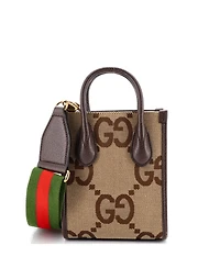 Pre-Owned Gucci Mini Vertical Tote Jumbo Gg Canvas