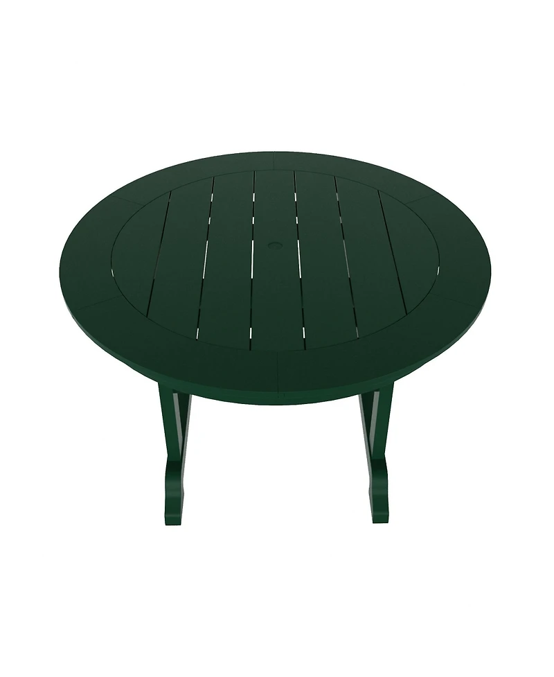 WestinTrends 5-Piece Hdpe Outdoor Patio Chair and Round Table Dining Set