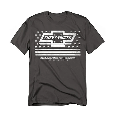 Corvette Men's Chevrolet Trucks Usa Flag T-Shirt