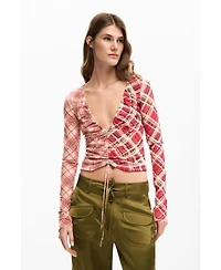 Desigual Women's Ruched neckline t-shirt