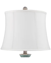 Regency Hill Patsy Rustic Farmhouse Table Lamps 26 1/2 High Set of 2 Washed Softback Drum Shade for Bedroom Living Room House Home