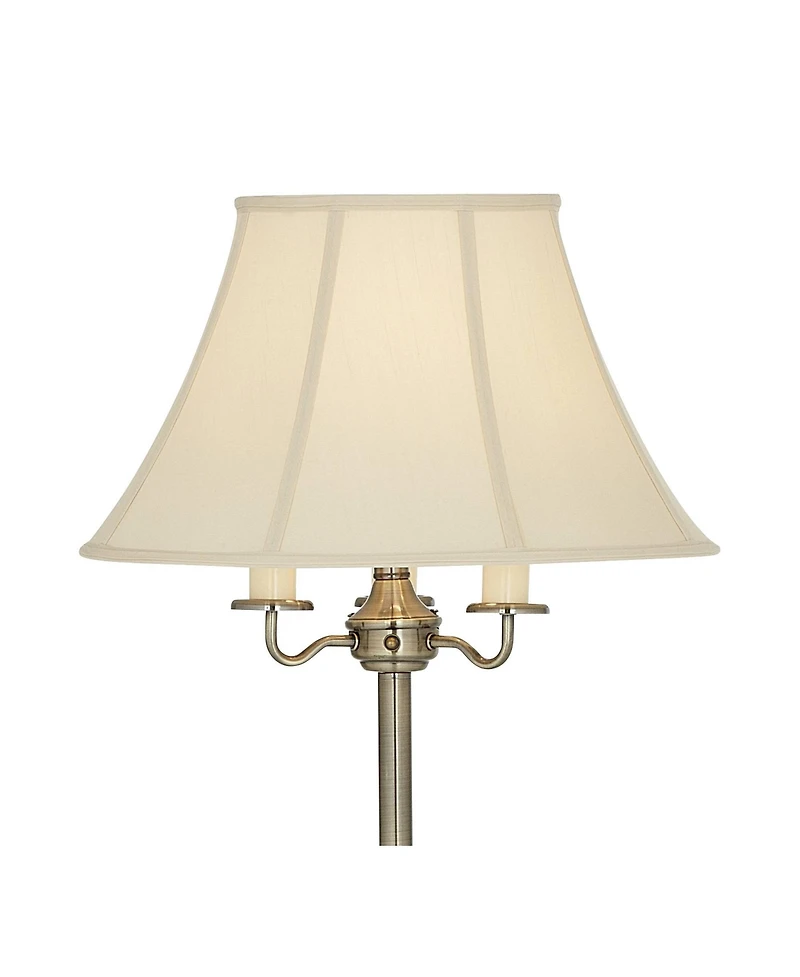 Regency Hill Montebello Traditional 59" Tall Standing Floor Lamps Set of 2 Lights 4-Light Antique Brass Finish