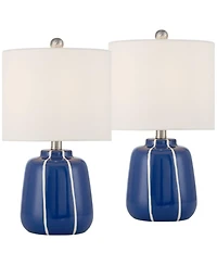 360 Lighting Quinn 18" High Ceramic Table Lamp Set of 2