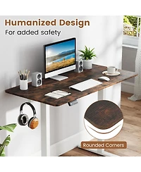 Sugift Electric Standing Desk with Led Display and 2 Memory Height Settings