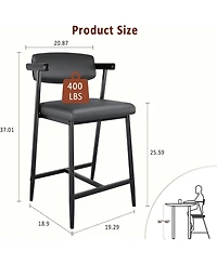 gaomon 26" Counter Height Bar Stools Set of 2 with Armrests