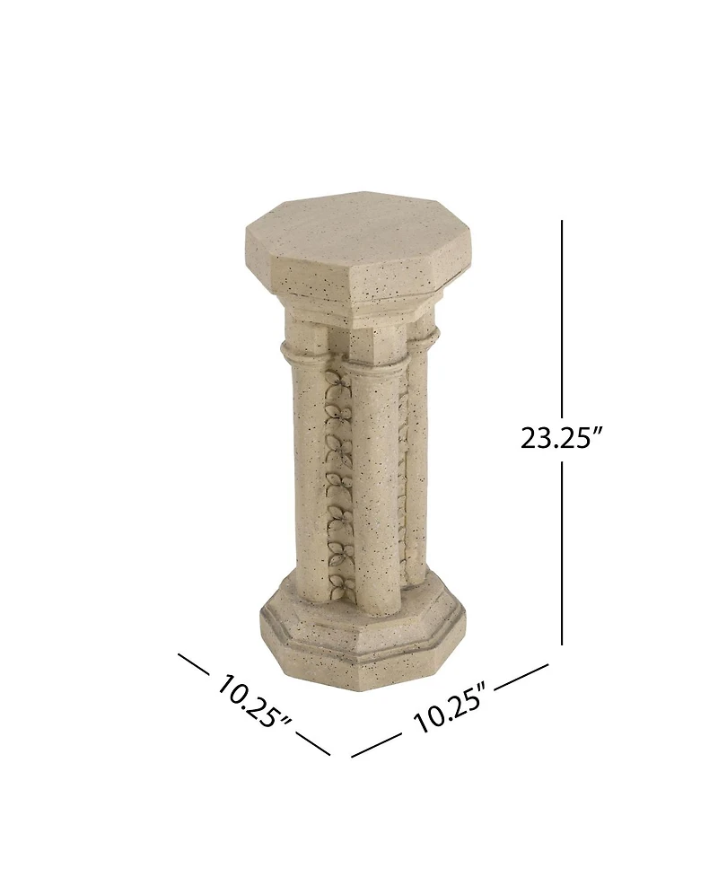 Streamdale Furniture Pedestal Column Plant Stand, 23.25 Inch, Indoor and Outdoor