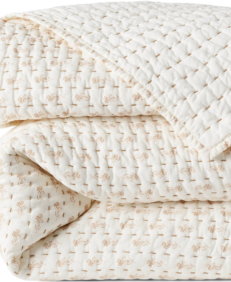 Lands' End Printed Seed Stitch Quilt
