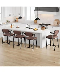 gaomon Dining Chair Bar Stools Set of 2 - 26.5inch Upholstered Counter Height Bar Stools for 2 for Kitchen Dining Room