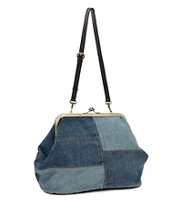 Patricia Nash Serafina Extra-Large Denim Frame Shoulder Handbag