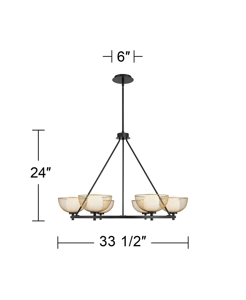 Possini Euro Design Icaron 33 1/2"W 6-Light Large Chandelier