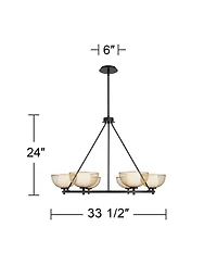 Possini Euro Design Icaron 33 1/2"W 6-Light Large Chandelier
