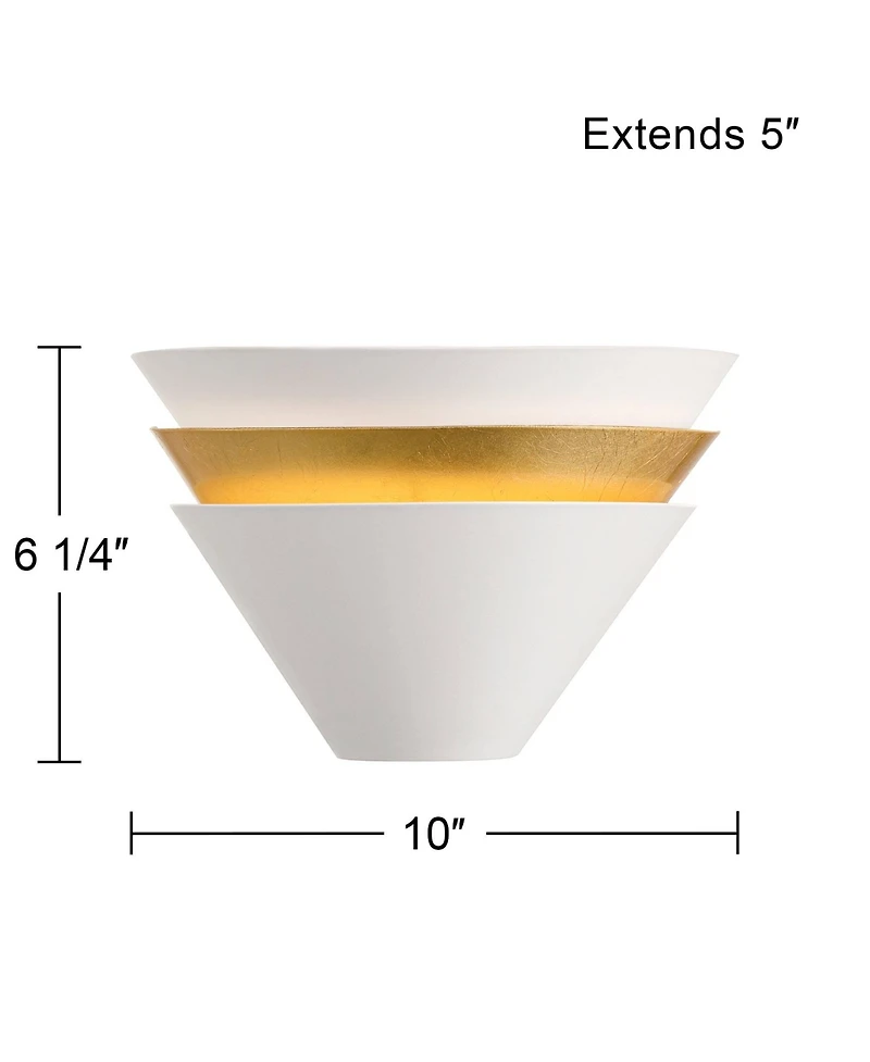 360 Lighting Misty 6 1/4" High Leaf Led Wall Sconce Set of 2