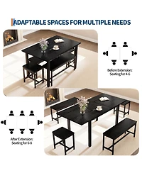 gaomon Extendable 6-8 Person 5-Piece Modern Dining Set