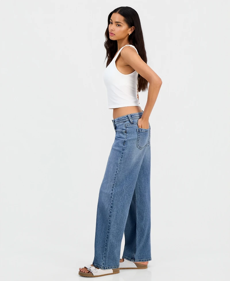 Celebrity Pink Juniors' Low-Rise Baggy Straight Jeans