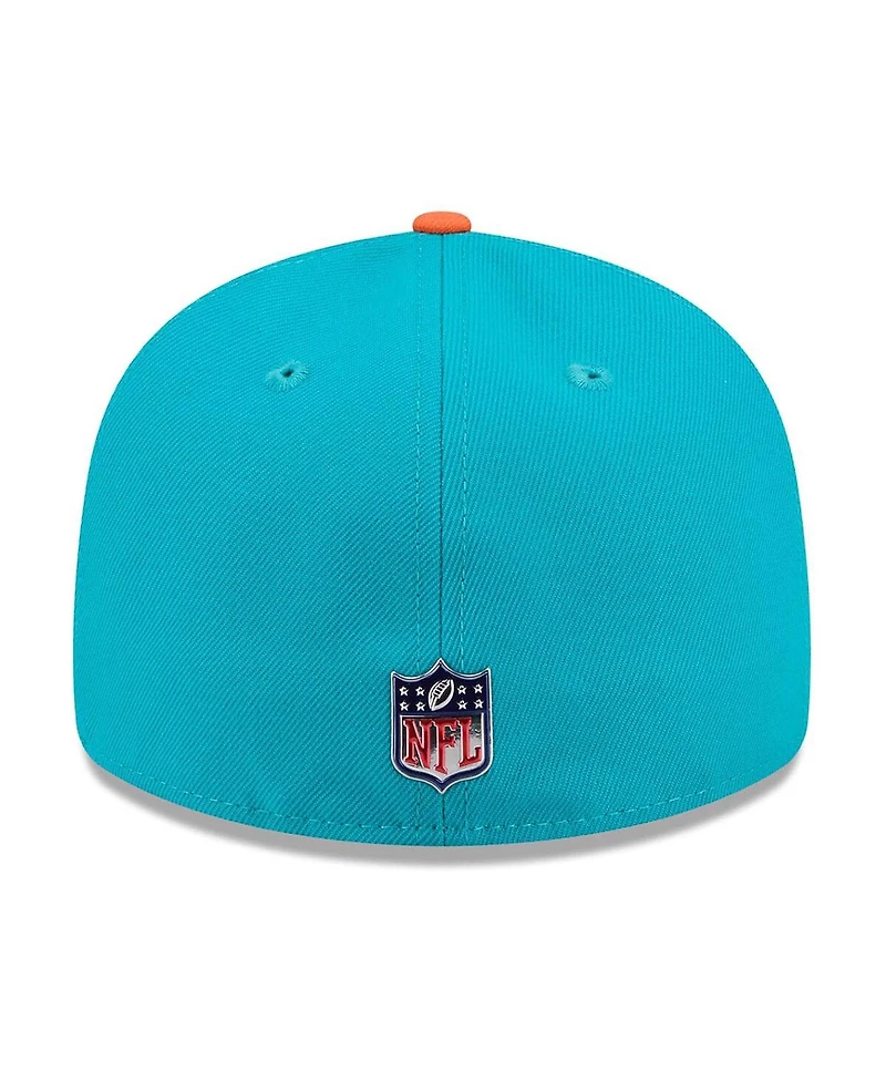 New Era Men's Aqua/Orange Miami Dolphins 2026 Nfl Draft Pre-Curved 59FIFTY Fitted Hat