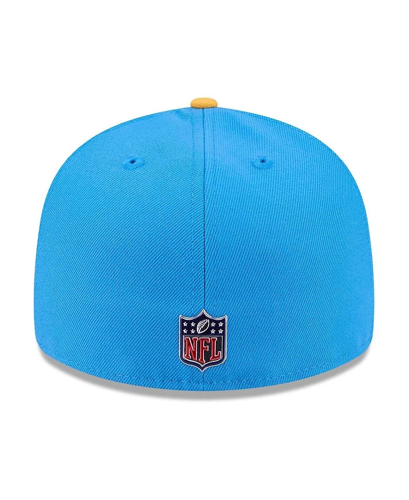 New Era Men's Powder Blue/Gold Los Angeles Chargers 2026 Nfl Draft Pre-Curved 59FIFTY Fitted Hat