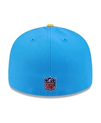 New Era Men's Powder Blue/Gold Los Angeles Chargers 2026 Nfl Draft Pre-Curved 59FIFTY Fitted Hat