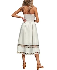 Cupshe Women's Vanilla Cream Midi Beach Dress