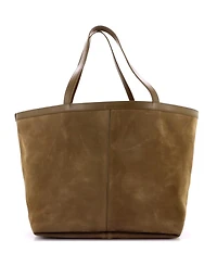 Pre-Owned Bottega Veneta Medium Flip Flap Tote Nubuck with Intrecciato Leather
