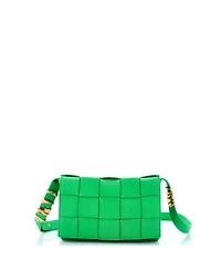 Pre-Owned Bottega Veneta Cassette Crossbody Bag Maxi Intrecciato Grained Leather
