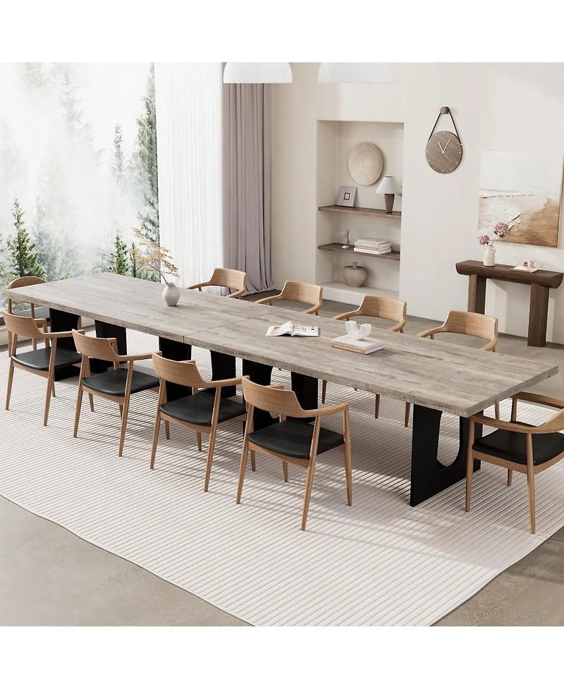 gaomon 6-10 Person 71 Farmhouse Rectangular Dining Table