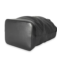 Pre-Owned Saint Laurent Black Linen Canvas Teddy Shopping Bag